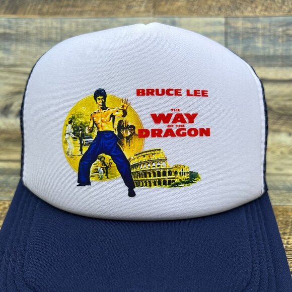 Kung Fu Way Of The Dragon Unisex Trucker Hat Navy Snapback Karate Baseball Cap - Picture 3 of 5